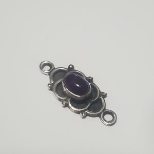 2/$15 Sterling Silver Link with Amethyst (Natural)